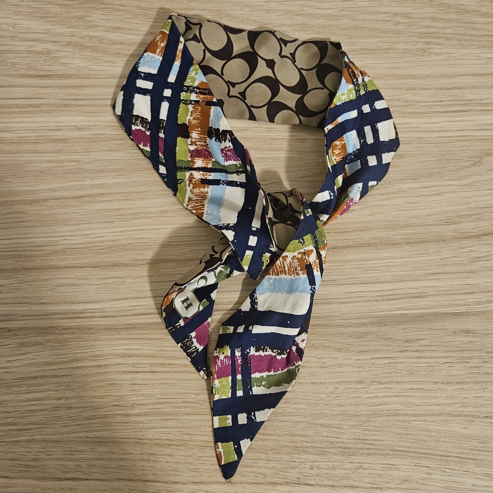 Coach Silk Headband Scarf